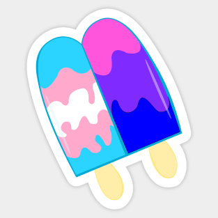 Paired Popsicle Pride Sticker